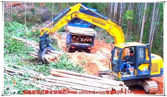 山东宝鼎履带式蔗木装卸机甘蔗抓装机产品