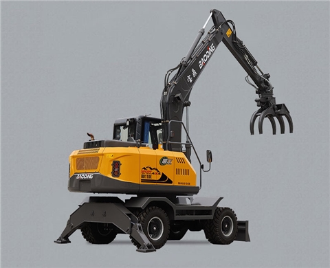 宝鼎BD110E轮式抓木机