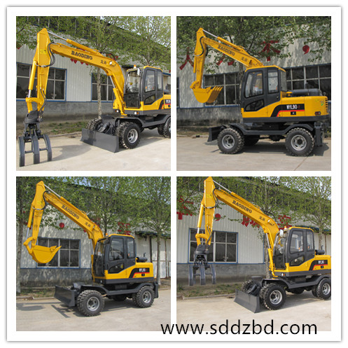 轮式挖掘机抓木机 轮式挖掘机抓木机