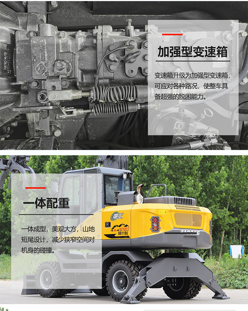 宝鼎BD110E轮式抓木机