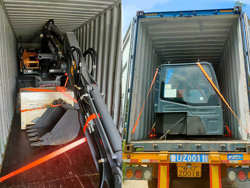 扬帆出海！宝鼎抓木机批量发运东南亚