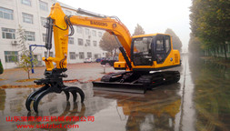 宝鼎小型挖掘机重磅出击 WY90型抓木挖掘机隆重下线