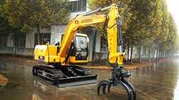 宝鼎液压履带90挖掘机抓木机两广地区大显身手火爆热销