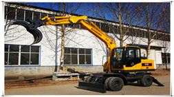 宝鼎新型轮式95挖掘抓木机产品性能卓越持久高效真正“一机多能”