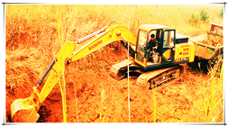 山东宝鼎小型挖掘机械产品以高的性价比赢得广大农村市场