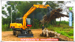 山东宝鼎轮式95抓木机(蔗木装卸机)产品升级性能更理性