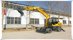 多工地零活游击作业得利工具——宝鼎轮式小型挖掘机