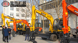 近日德州市开发区主要领导实地走访宝鼎挖掘机抓木机生产总部考察调研